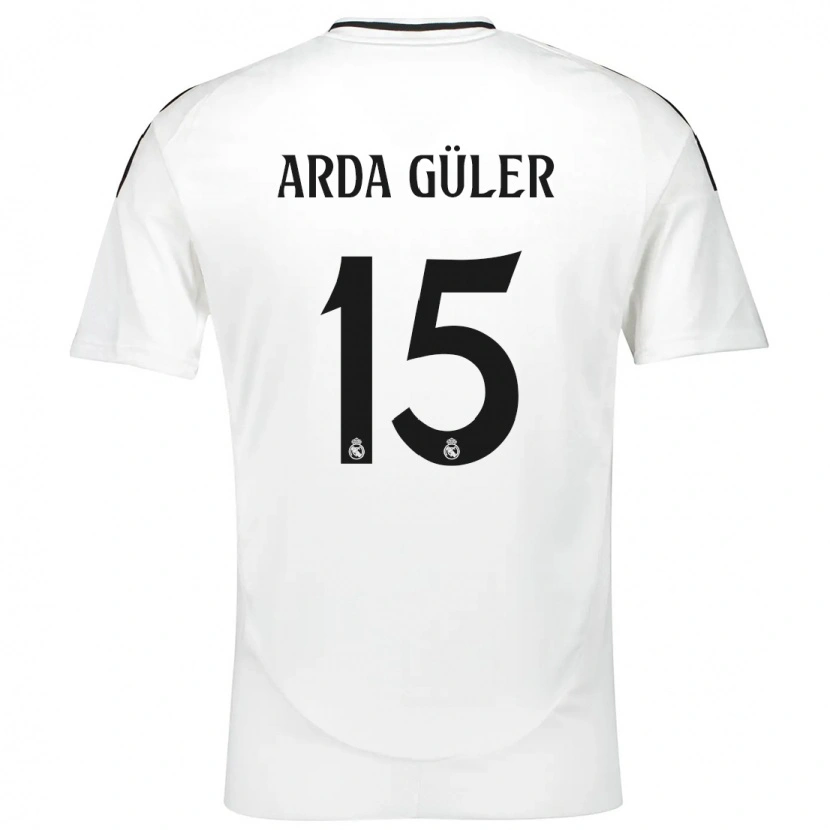 Danxen Pánské Arda Güler #15 Bílý Domů Hráčské Dresy 2024/25 Dres