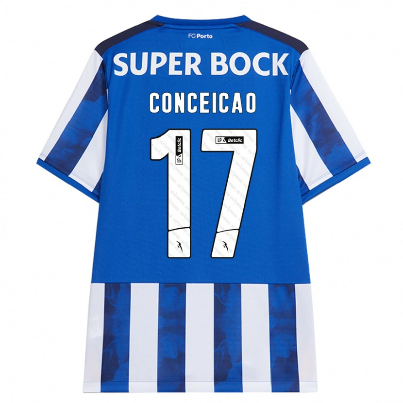 Danxen Pánské Rodrigo Conceicao #17 Modrá Bílá Domů Hráčské Dresy 2024/25 Dres
