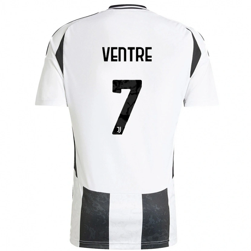 Danxen Pánské Alessandro Ventre #7 Bílá Černá Domů Hráčské Dresy 2024/25 Dres
