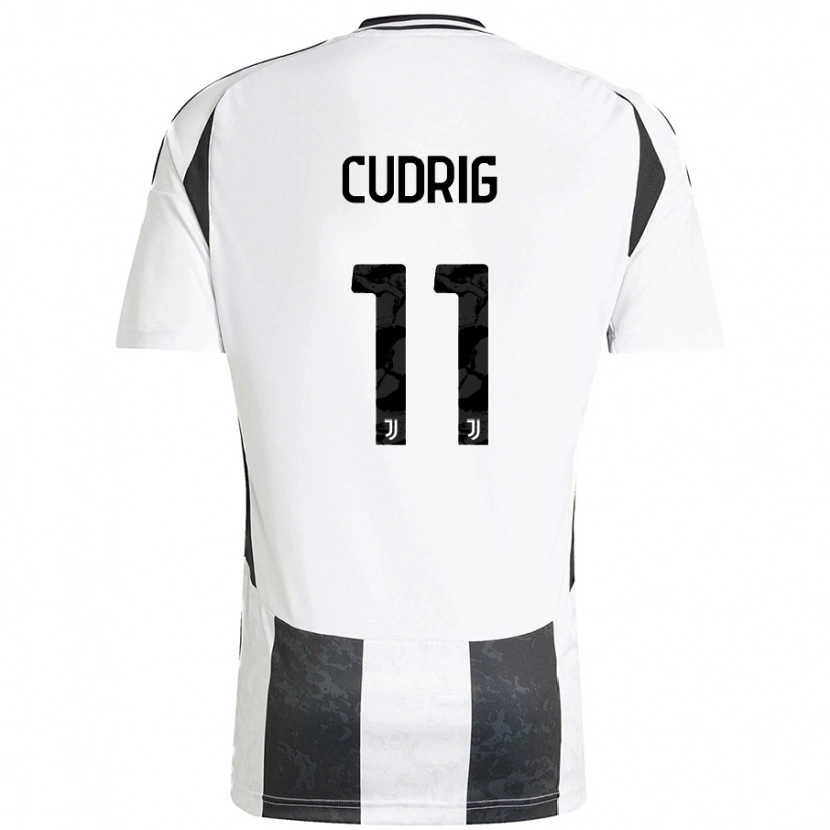 Danxen Pánské Nicolò Cudrig #11 Bílá Černá Domů Hráčské Dresy 2024/25 Dres