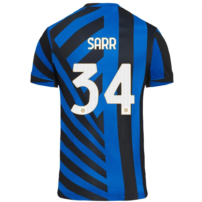 Danxen Pánské Amadou Sarr #34 Modrá Černá Domů Hráčské Dresy 2024/25 Dres