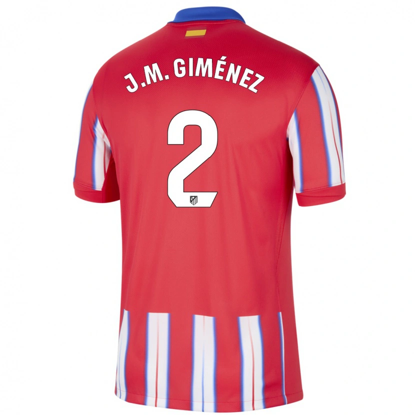 Danxen Pánské José María Giménez #2 Červená Bílá Modrá Domů Hráčské Dresy 2024/25 Dres
