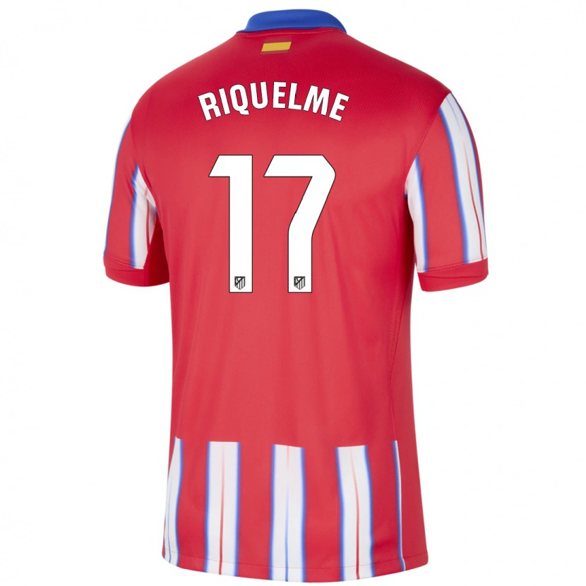 Danxen Pánské Rodrigo Riquelme #17 Červená Bílá Modrá Domů Hráčské Dresy 2024/25 Dres