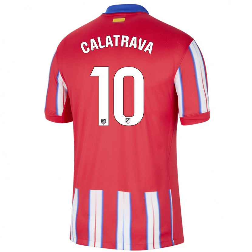 Danxen Pánské Álex Calatrava #10 Červená Bílá Modrá Domů Hráčské Dresy 2024/25 Dres