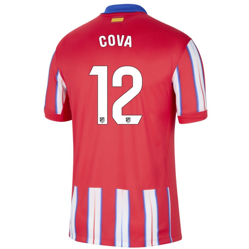 Danxen Pánské Adrian Cova #12 Červená Bílá Modrá Domů Hráčské Dresy 2024/25 Dres