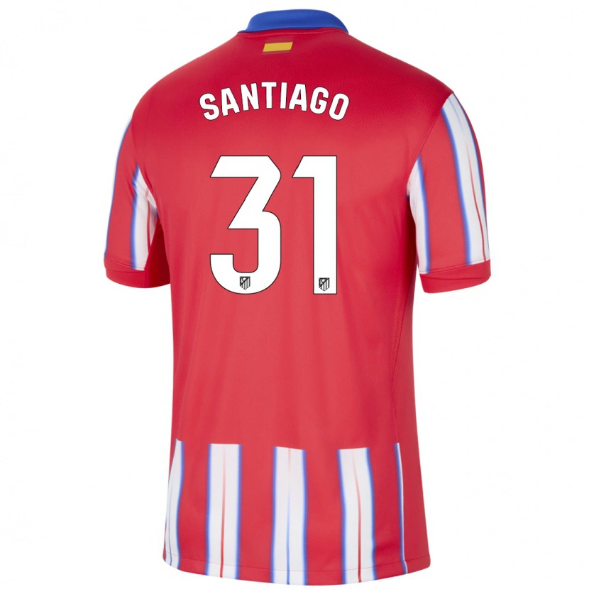 Danxen Pánské Abraham Santiago #31 Červená Bílá Modrá Domů Hráčské Dresy 2024/25 Dres