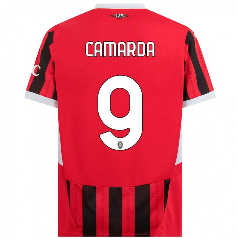 Danxen Pánské Francesco Camarda #9 Červená Černá Domů Hráčské Dresy 2024/25 Dres