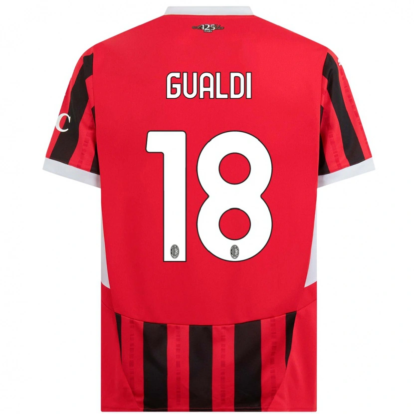 Danxen Pánské Andrea Gualdi #18 Červená Černá Domů Hráčské Dresy 2024/25 Dres