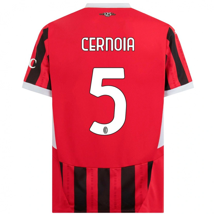 Danxen Pánské Valentina Cernoia #5 Červená Černá Domů Hráčské Dresy 2024/25 Dres
