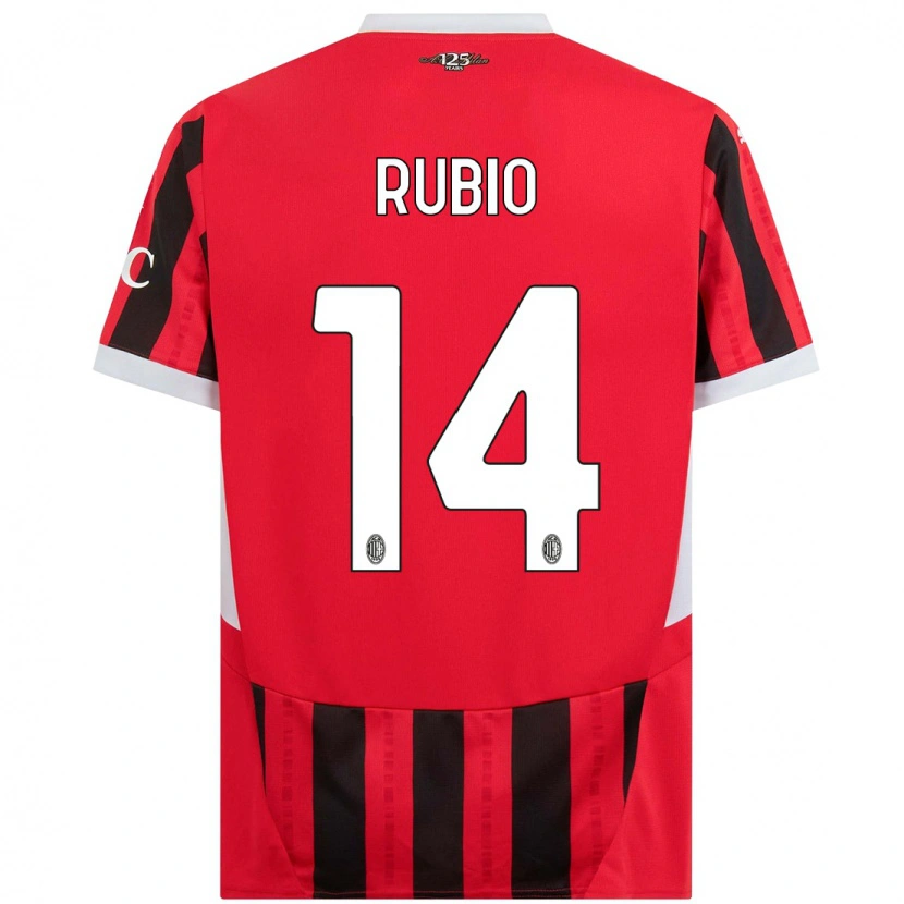 Danxen Pánské Silvia Rubio #14 Červená Černá Domů Hráčské Dresy 2024/25 Dres