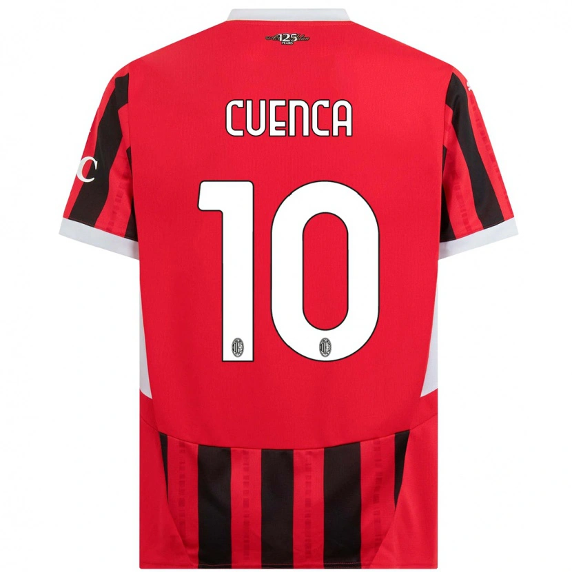 Danxen Pánské Hugo Cuenca #10 Červená Černá Domů Hráčské Dresy 2024/25 Dres