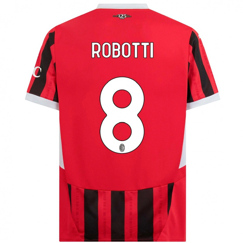 Danxen Pánské Giovanni Robotti #8 Červená Černá Domů Hráčské Dresy 2024/25 Dres