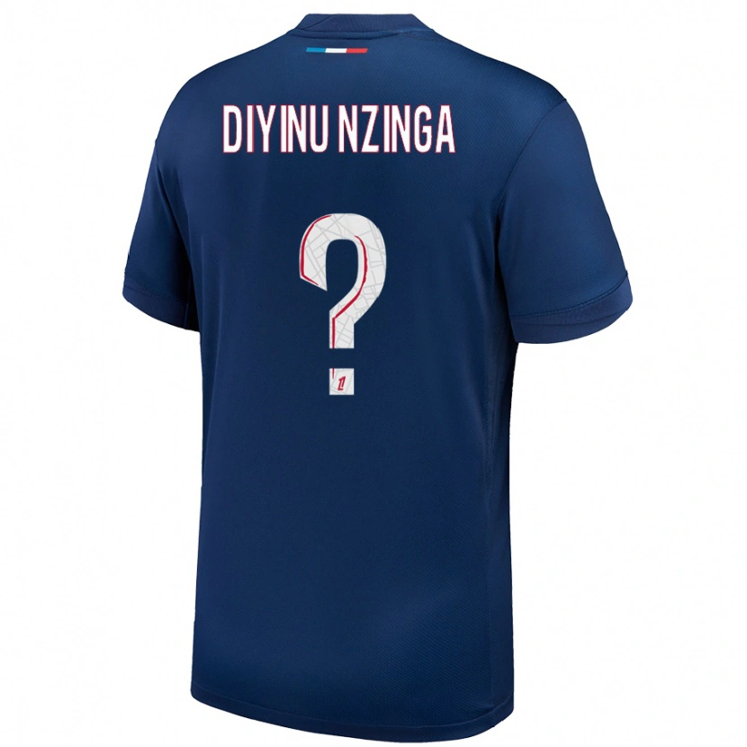 Danxen Pánské Vainqueur Diyinu Nzinga #0 Námořnická Modrá Bílá Domů Hráčské Dresy 2024/25 Dres