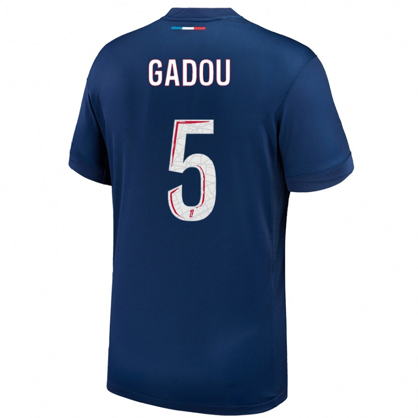 Danxen Pánské Joane Gadou #5 Námořnická Modrá Bílá Domů Hráčské Dresy 2024/25 Dres
