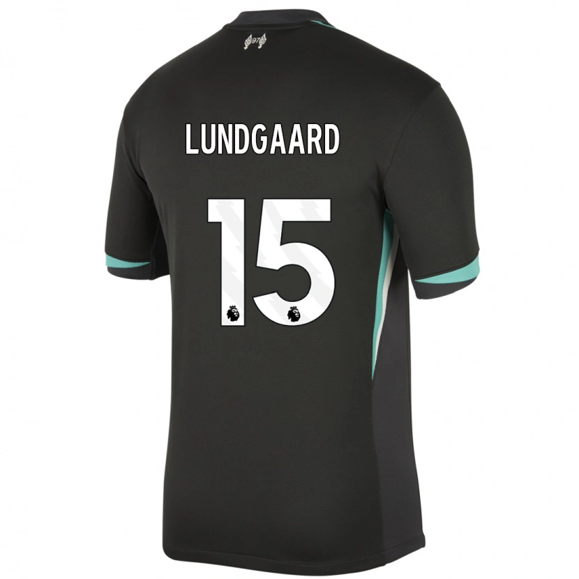 Danxen Pánské Sofie Lundgaard #15 Černá Antracitově Bílá Daleko Hráčské Dresy 2024/25 Dres