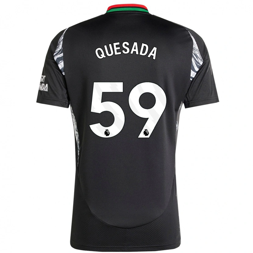 Danxen Pánské Elián Quesada #59 Černý Daleko Hráčské Dresy 2024/25 Dres