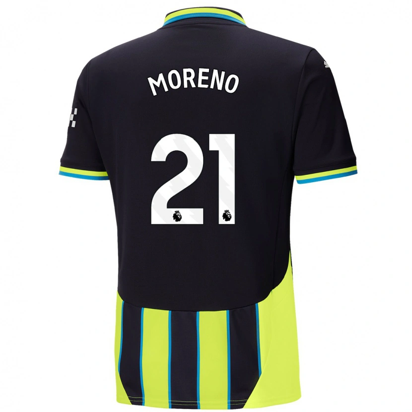 Danxen Pánské Marlos Moreno #21 Modrá Žlutá Daleko Hráčské Dresy 2024/25 Dres