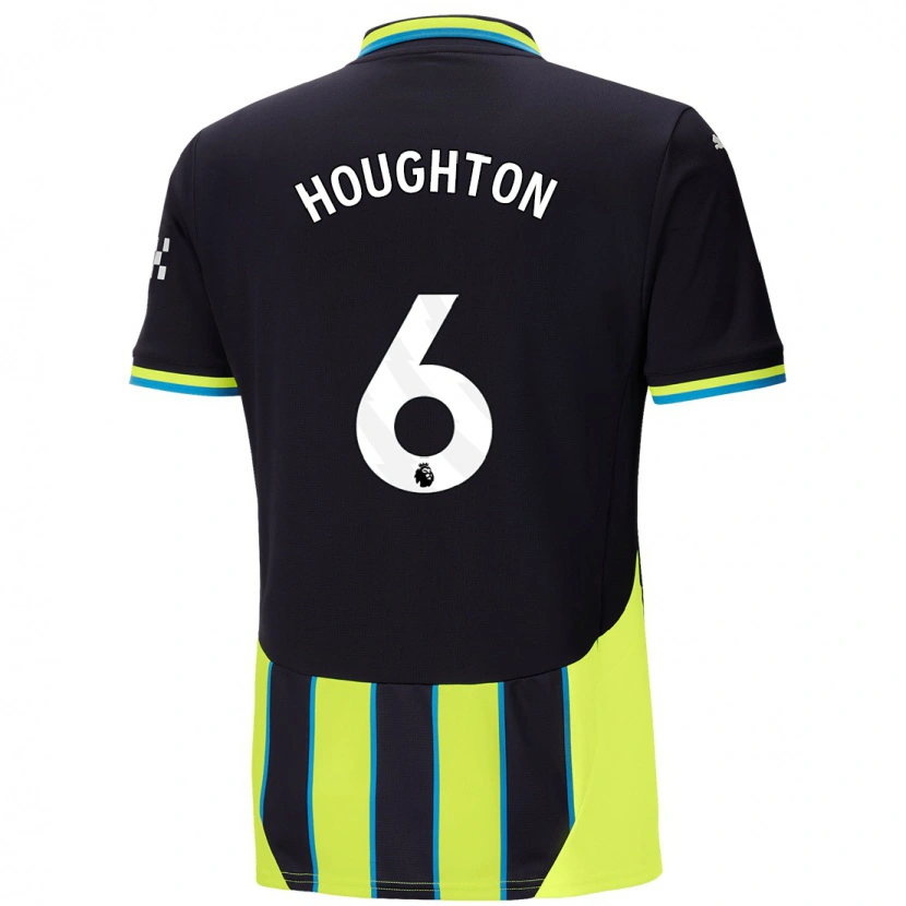 Danxen Pánské Steph Houghton #6 Modrá Žlutá Daleko Hráčské Dresy 2024/25 Dres