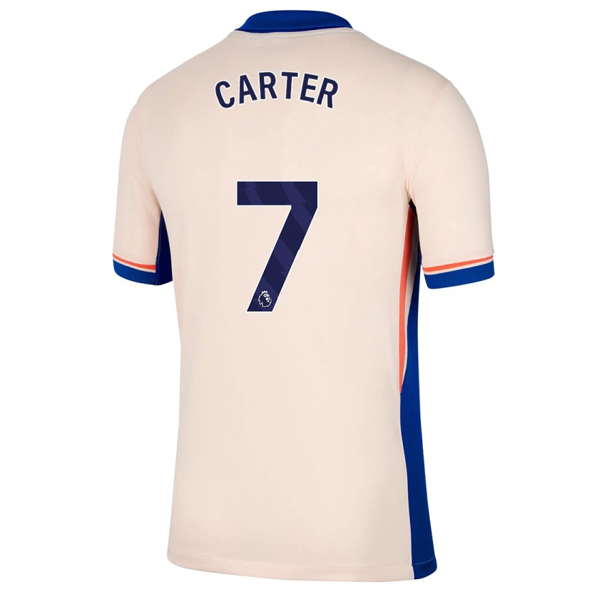 Danxen Pánské Jessica Carter #7 Světle Béžová Daleko Hráčské Dresy 2024/25 Dres