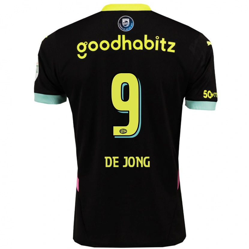 Danxen Pánské Luuk De Jong #9 Černá Žlutá Daleko Hráčské Dresy 2024/25 Dres