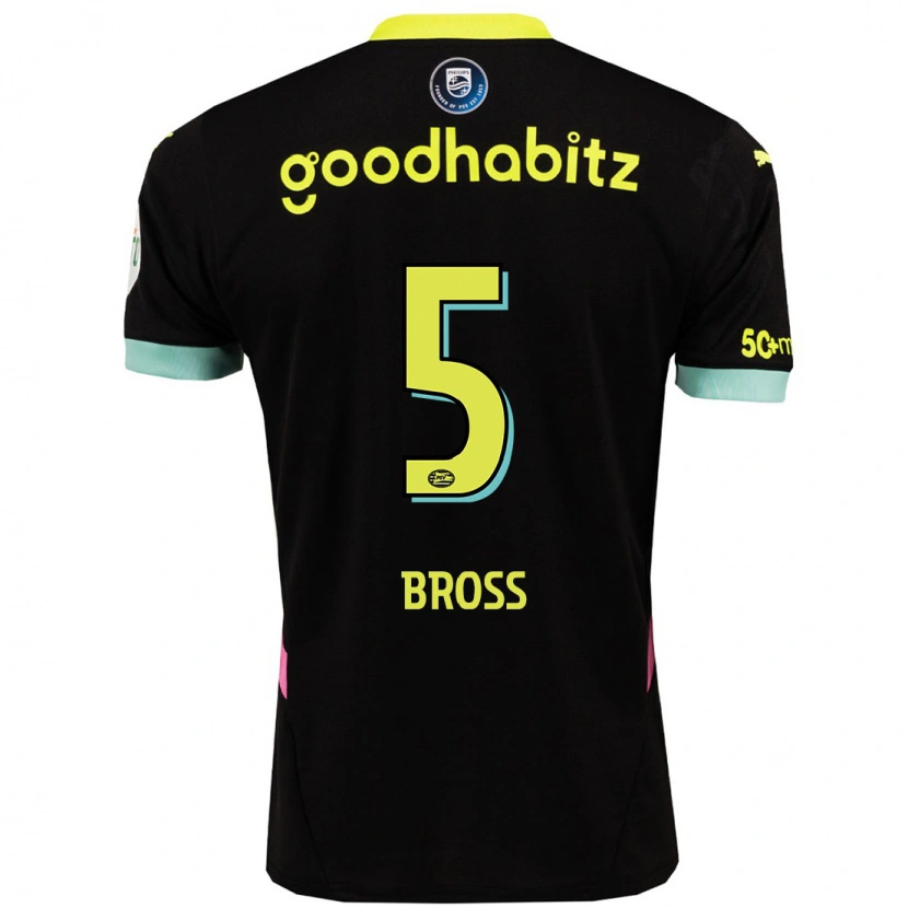 Danxen Pánské Melanie Bross #5 Černá Žlutá Daleko Hráčské Dresy 2024/25 Dres