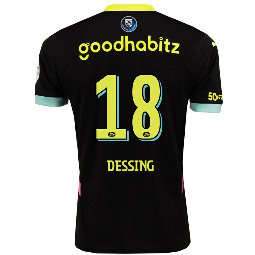Danxen Pánské Shanique Dessing #18 Černá Žlutá Daleko Hráčské Dresy 2024/25 Dres
