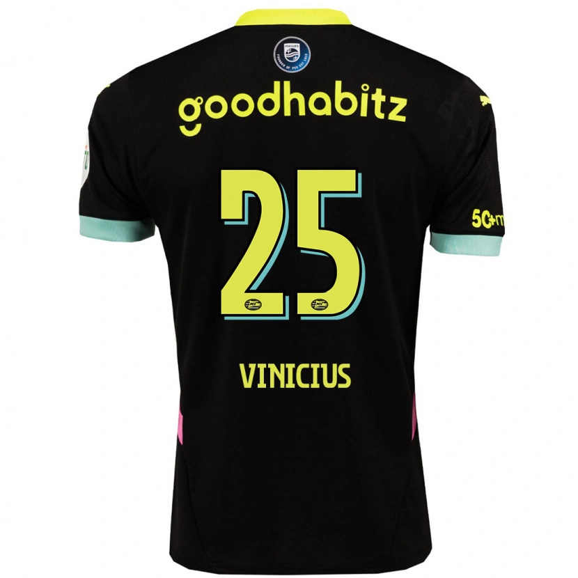 Danxen Pánské Carlos Vinicius #25 Černá Žlutá Daleko Hráčské Dresy 2024/25 Dres