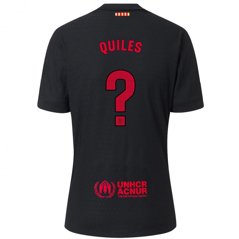 Danxen Pánské Jan Quiles #0 Černá Červená Daleko Hráčské Dresy 2024/25 Dres