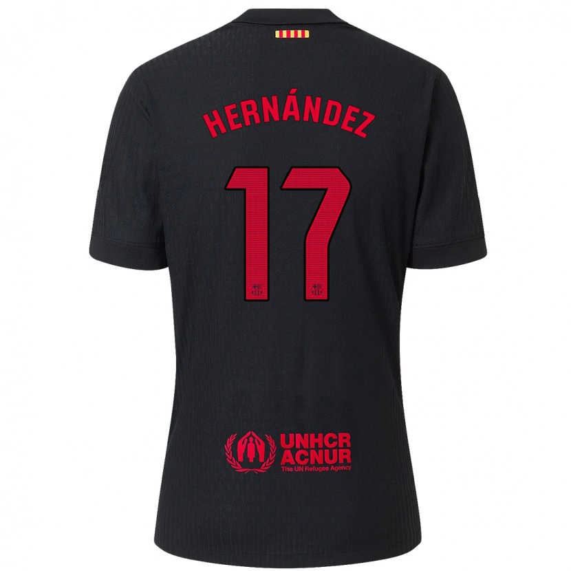 Danxen Pánské Juan Hernández #17 Černá Červená Daleko Hráčské Dresy 2024/25 Dres