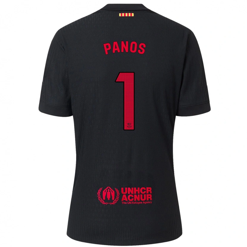 Danxen Pánské Sandra Panos #1 Černá Červená Daleko Hráčské Dresy 2024/25 Dres