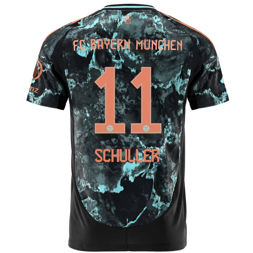 Danxen Pánské Lea Schüller #11 Černý Daleko Hráčské Dresy 2024/25 Dres