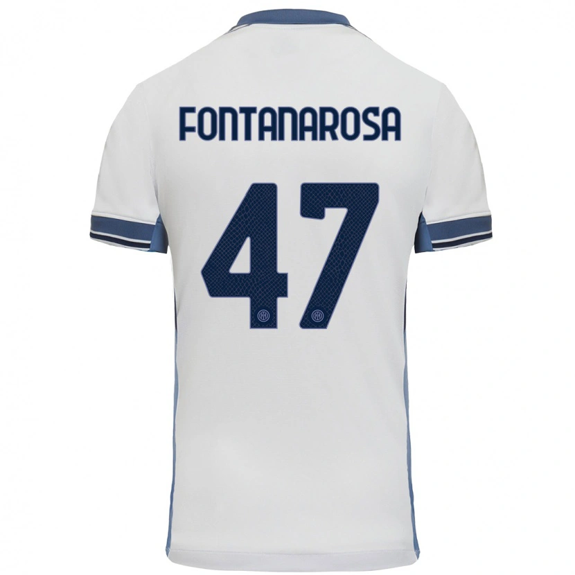 Danxen Pánské Alessandro Fontanarosa #47 Bílá Šedá Daleko Hráčské Dresy 2024/25 Dres