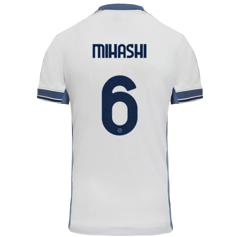Danxen Pánské Mana Mihashi #6 Bílá Šedá Daleko Hráčské Dresy 2024/25 Dres