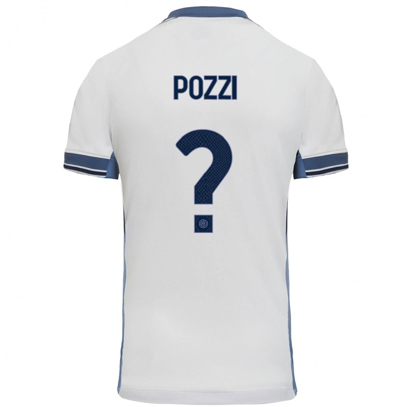 Danxen Pánské Andrea Pozzi #0 Bílá Šedá Daleko Hráčské Dresy 2024/25 Dres