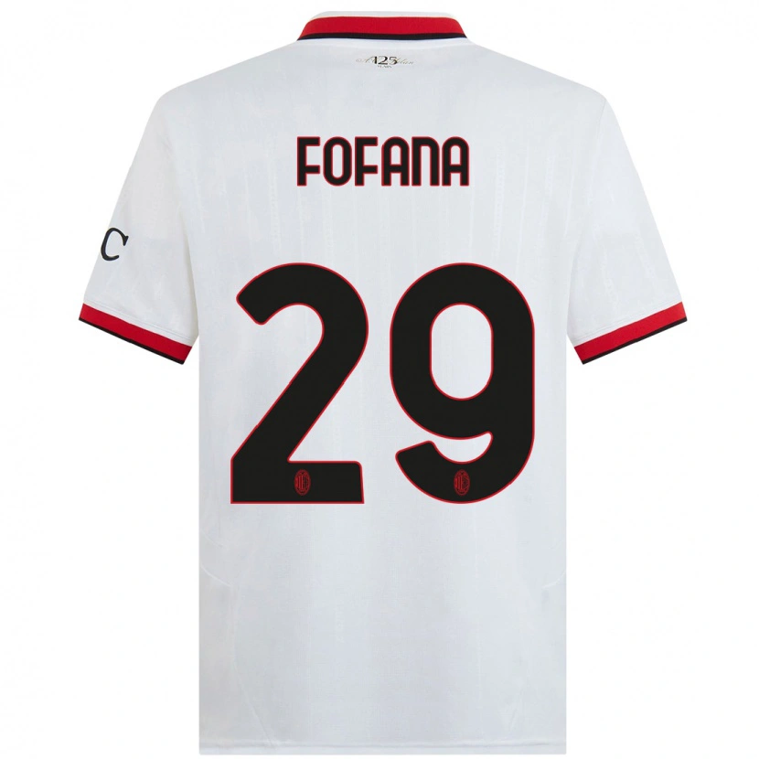 Danxen Pánské Youssouf Fofana #29 Bílá Černá Červená Daleko Hráčské Dresy 2024/25 Dres