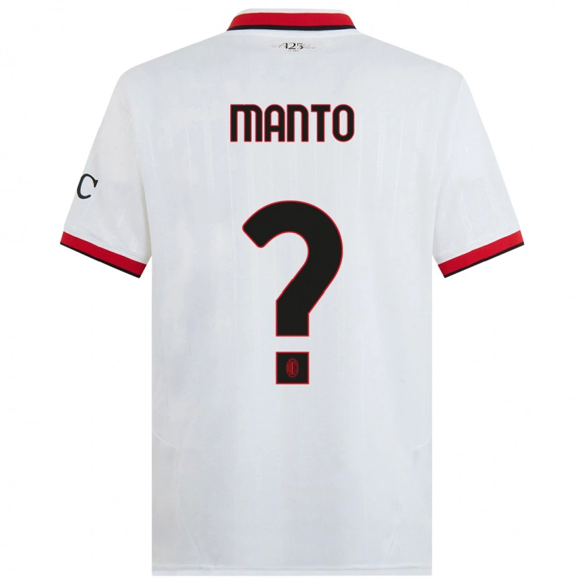 Danxen Pánské Gaetano Manto #0 Bílá Černá Červená Daleko Hráčské Dresy 2024/25 Dres