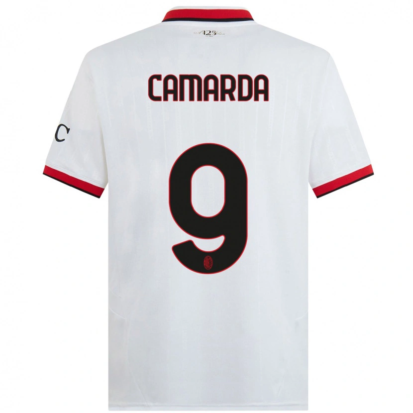 Danxen Pánské Francesco Camarda #9 Bílá Černá Červená Daleko Hráčské Dresy 2024/25 Dres