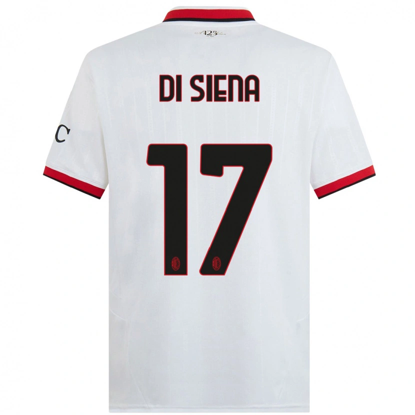 Danxen Pánské Andrea Di Siena #17 Bílá Černá Červená Daleko Hráčské Dresy 2024/25 Dres