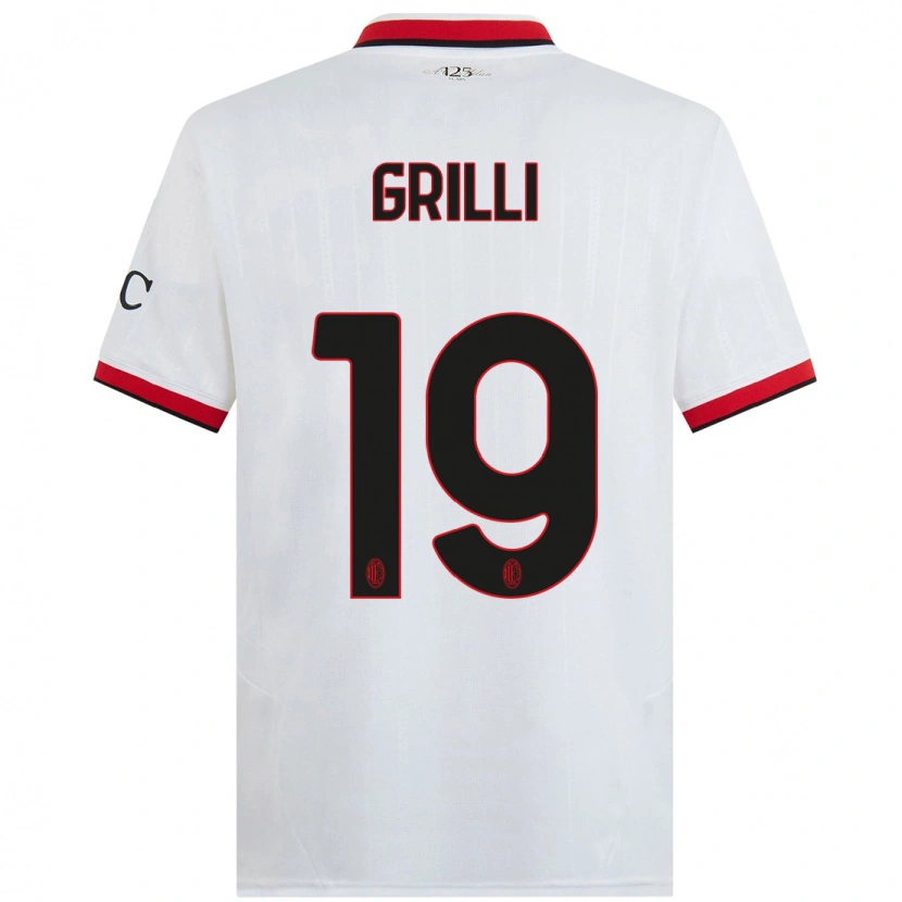 Danxen Pánské Lorenzo Grilli #19 Bílá Černá Červená Daleko Hráčské Dresy 2024/25 Dres