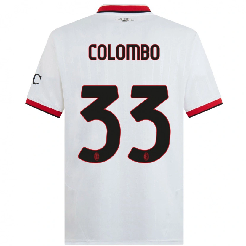 Danxen Pánské Federico Colombo #33 Bílá Černá Červená Daleko Hráčské Dresy 2024/25 Dres