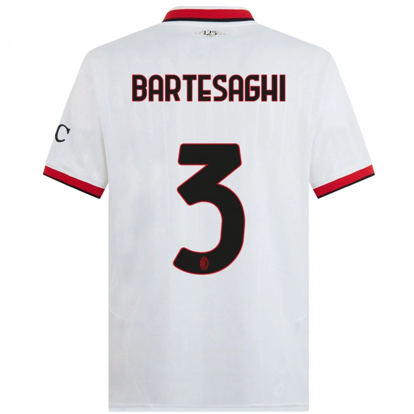 Danxen Pánské Davide Bartesaghi #3 Bílá Černá Červená Daleko Hráčské Dresy 2024/25 Dres