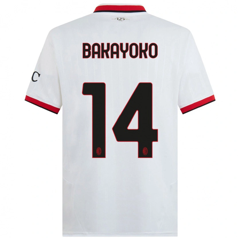 Danxen Pánské Tiemoue Bakayoko #14 Bílá Černá Červená Daleko Hráčské Dresy 2024/25 Dres