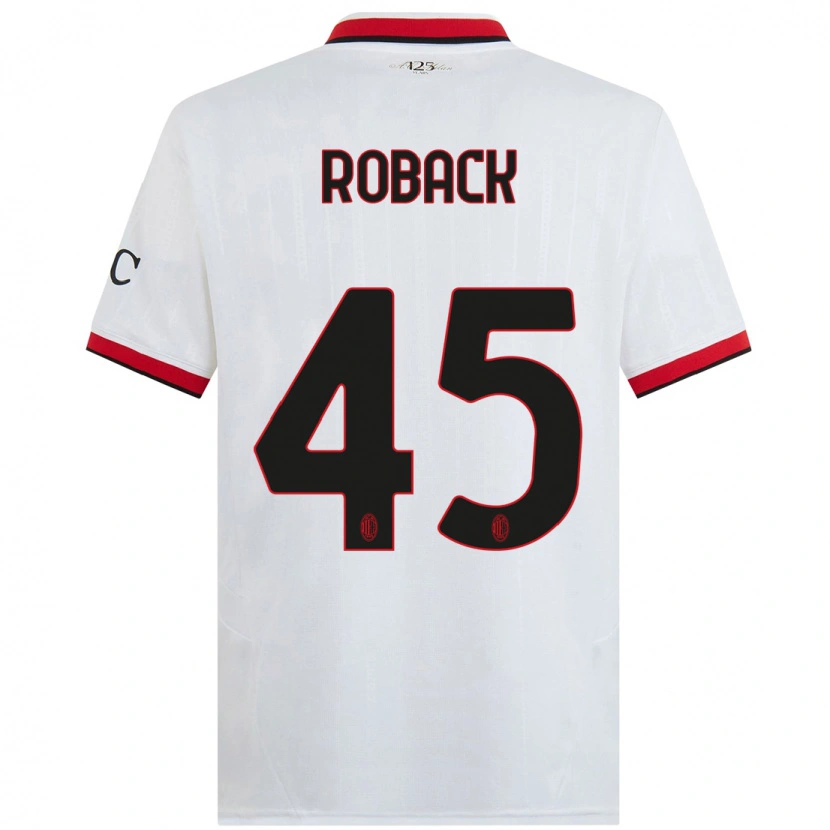 Danxen Pánské Emil Roback #45 Bílá Černá Červená Daleko Hráčské Dresy 2024/25 Dres