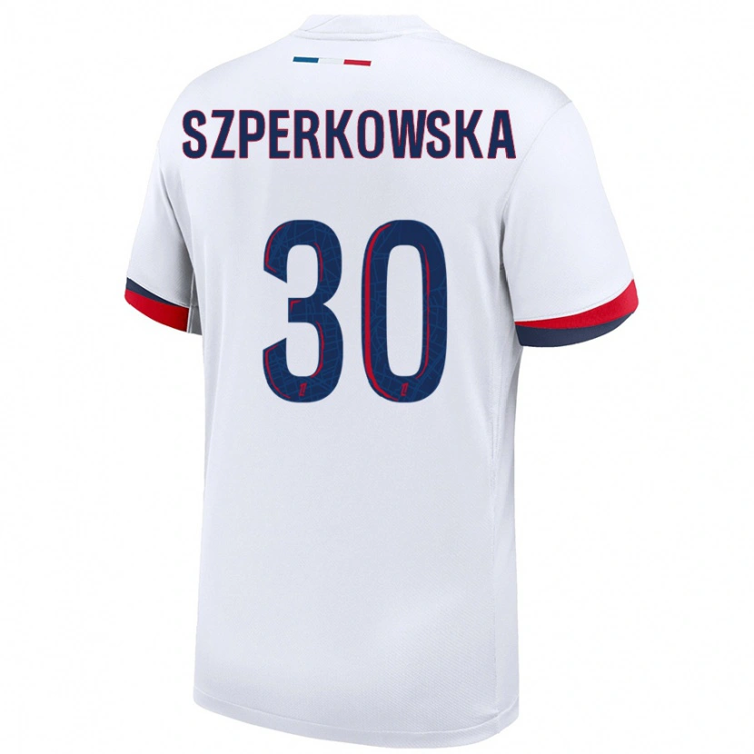 Danxen Pánské Oliwia Szperkowska #30 Bílá Modrá Červená Daleko Hráčské Dresy 2024/25 Dres