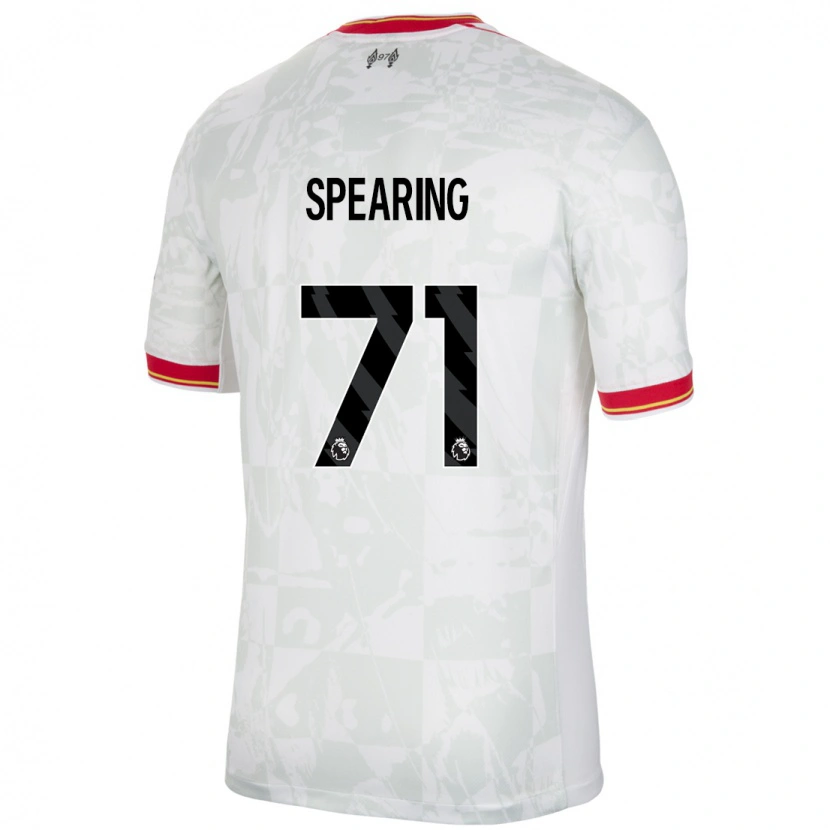 Danxen Pánské Jay Spearing #71 Bílá Červená Černá Třetí Hráčské Dresy 2024/25 Dres