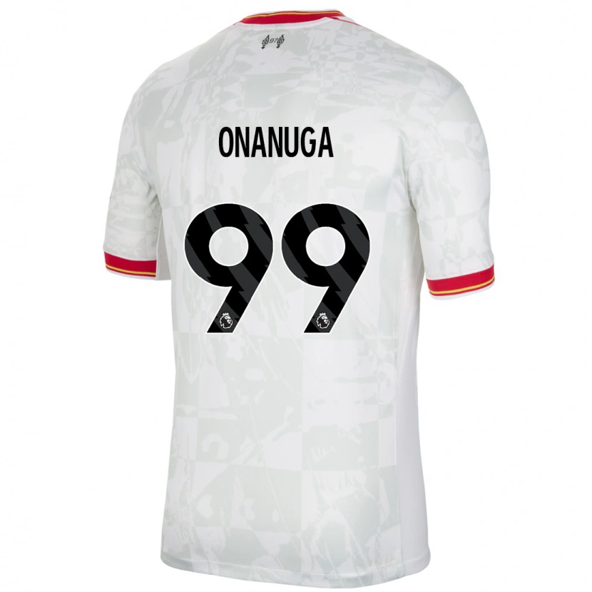 Danxen Pánské Fola Onanuga #99 Bílá Červená Černá Třetí Hráčské Dresy 2024/25 Dres