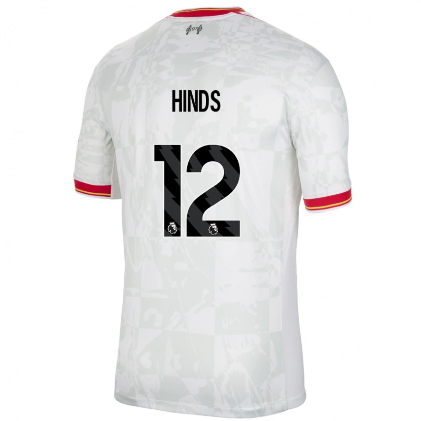 Danxen Pánské Taylor Hinds #12 Bílá Červená Černá Třetí Hráčské Dresy 2024/25 Dres