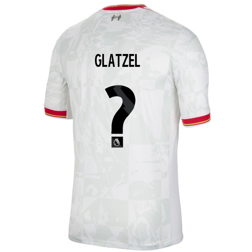 Danxen Pánské Paul Glatzel #0 Bílá Červená Černá Třetí Hráčské Dresy 2024/25 Dres
