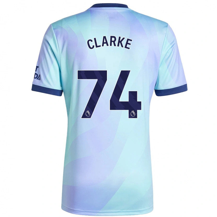 Danxen Pánské Brayden Clarke #74 Aqua Třetí Hráčské Dresy 2024/25 Dres