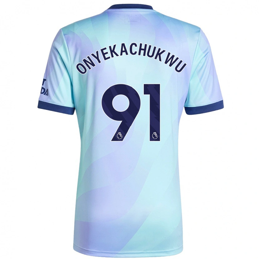 Danxen Pánské Samuel Onyekachukwu #91 Aqua Třetí Hráčské Dresy 2024/25 Dres
